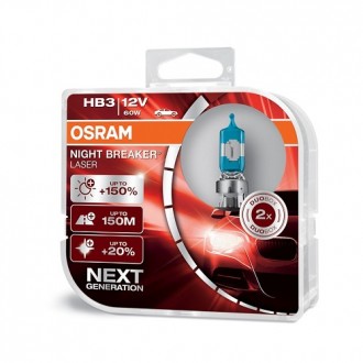 Osram HB3 Night Breaker LASER Gen2 +150% 2ks/Bal. Osram HB3 Night Breaker LASER Gen2 +150% 2ks/Bal.