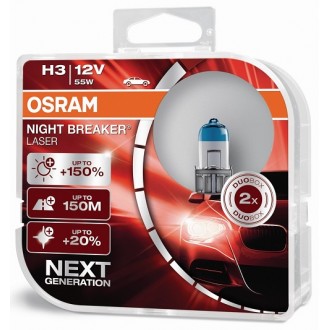 Osram H3 Night Breaker LASER Gen2 +150% 2ks/Bal. Osram H3 Night Breaker LASER Gen2 +150% 2ks/Bal.