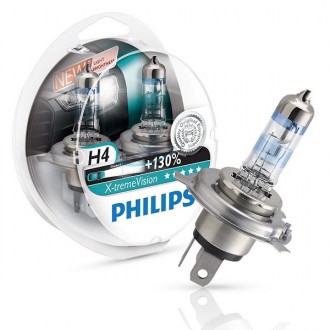 Philips H4 X-Treme Vision +130% 2ks/Bal Philips H4 X-Treme Vision +130% 2ks/Bal