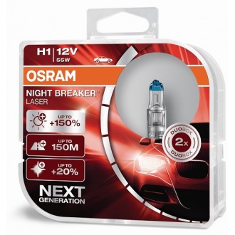 Osram H1 Night Breaker LASER Gen2 +150% 2ks/Bal. Osram H1 Night Breaker LASER Gen2 +150% 2ks/Bal.
